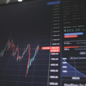 Bitcoin and market charts representing the SEC-approved 3x Bitcoin futures product
