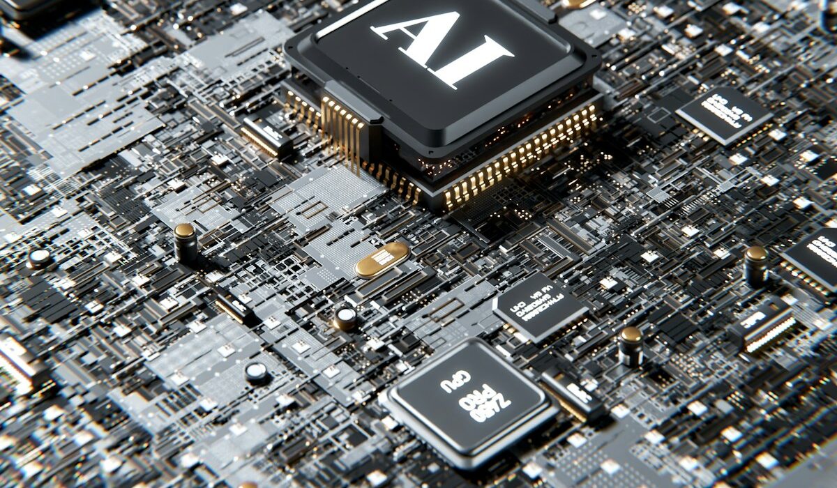 AI processor illustrating investment, automation and long-run economic growth