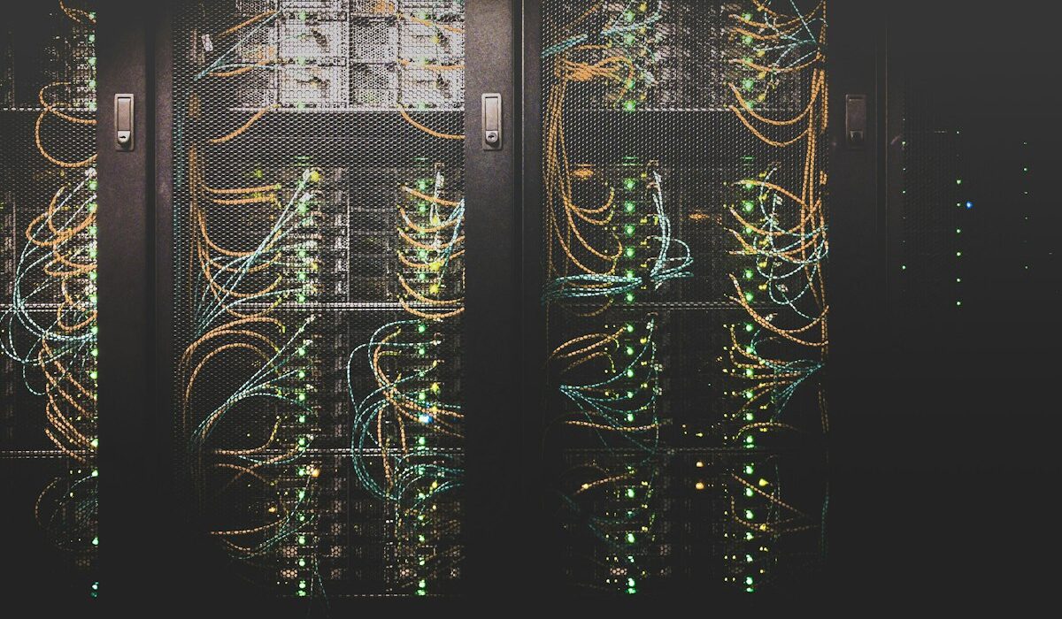 Data center server racks representing AMD Helion agentic AI infrastructure