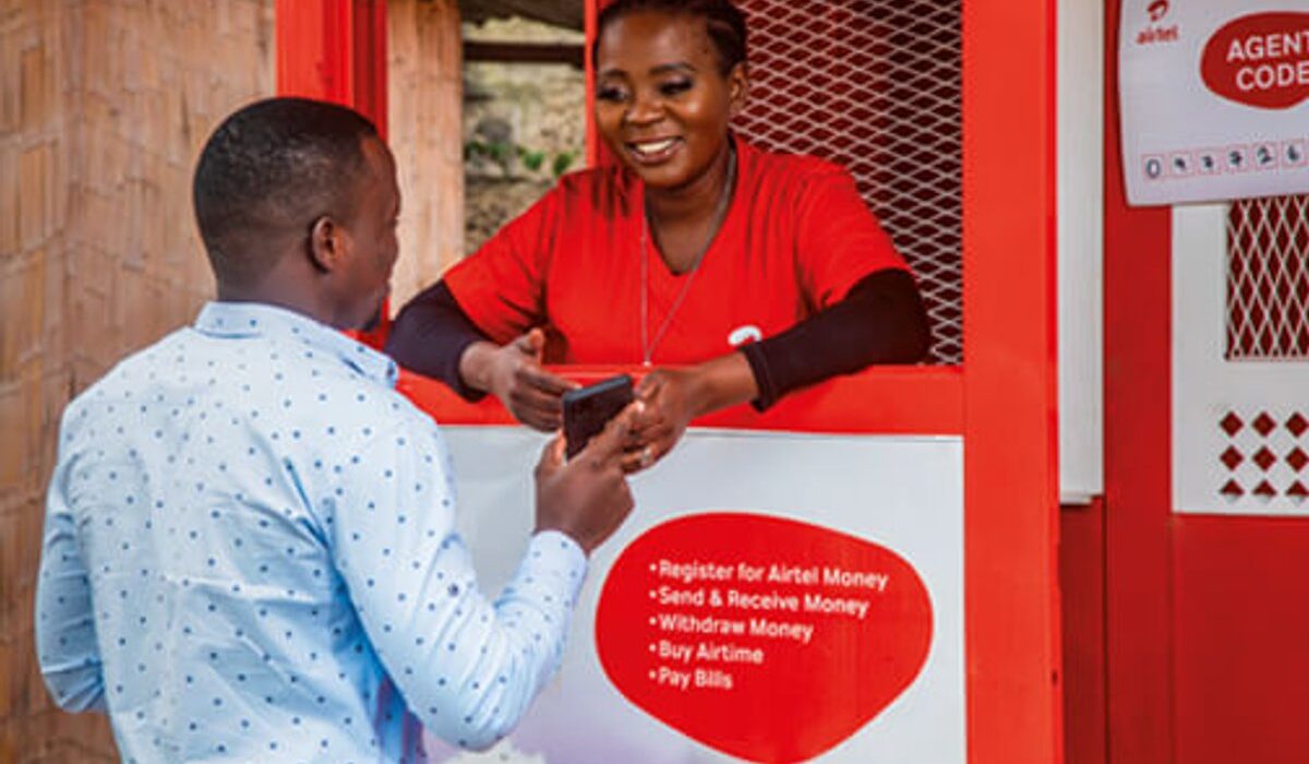 Airtel Money IPO subject image showing an agent assisting a customer