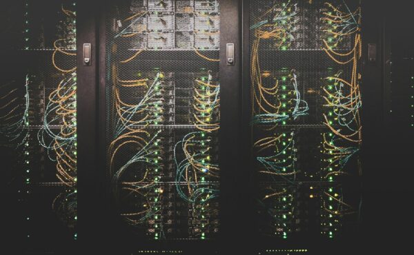 Cloud data center server racks illustrating Amazon AWS growth and AI infrastructure investment