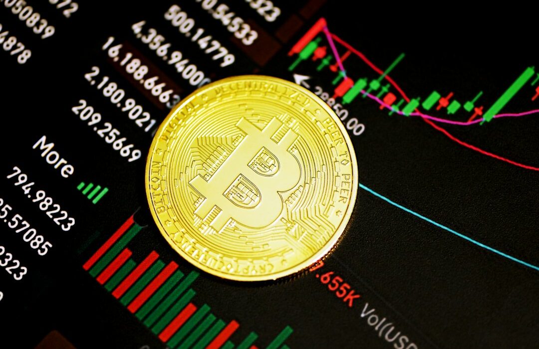 Bitcoin on a trading chart as Treasury yields reversed after the U.S. jobs report