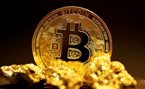 Physical Bitcoin representation illustrating Strive's corporate bitcoin holdings