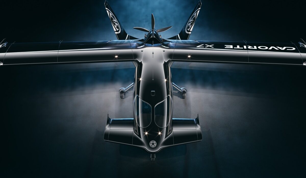 Horizon Aircraft Cavorite X7 hybrid-electric aircraft viewed from above