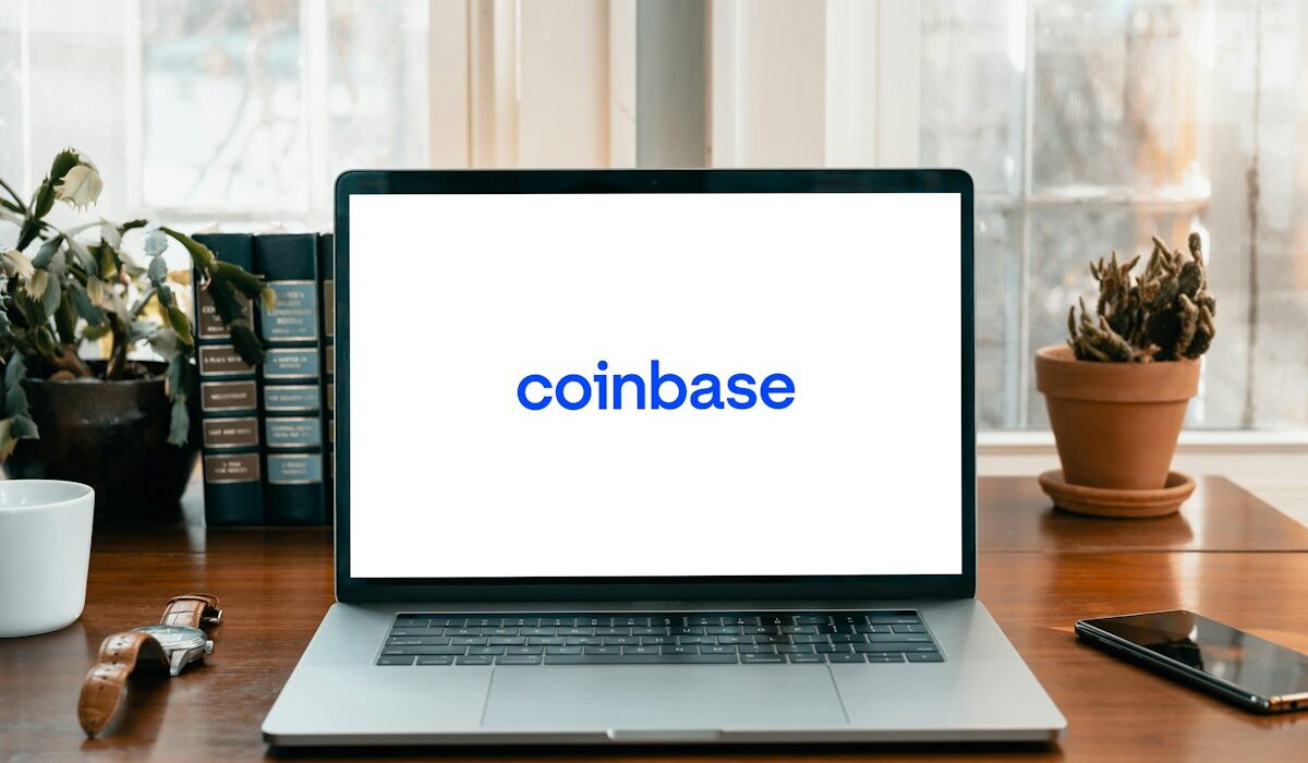 Coinbase logo displayed on a laptop ahead of the company’s Q3 2026 earnings report