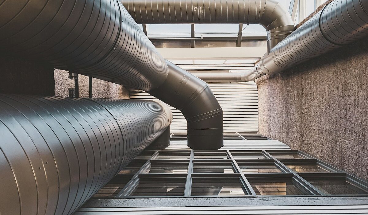 Commercial HVAC ductwork representing Comfort Systems USA demand