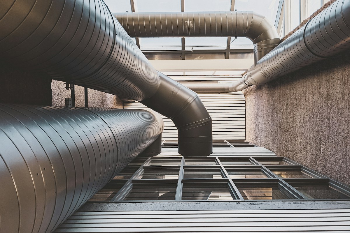 Commercial HVAC ductwork representing Comfort Systems USA demand
