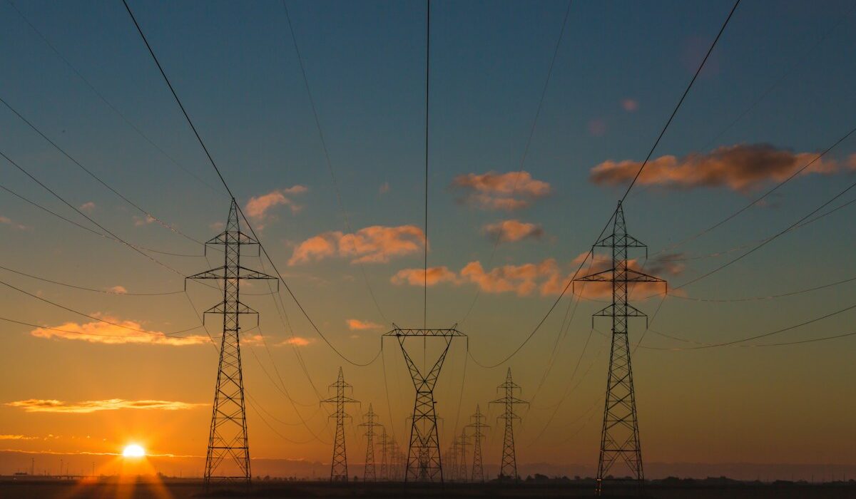 High-voltage transmission lines representing record U.S. electricity demand