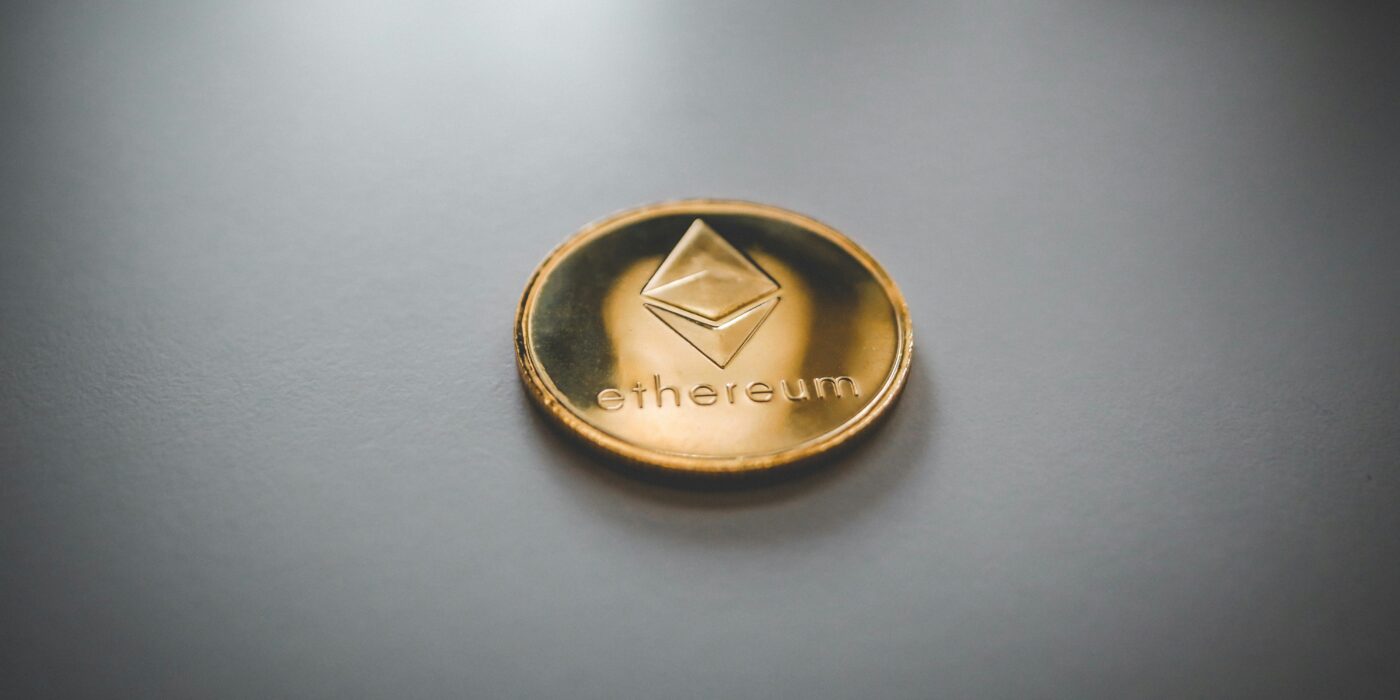 Physical Ethereum coin representing staking and validator rewards
