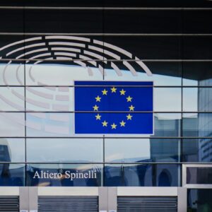 European Parliament building representing the EU RAISE AI research initiative