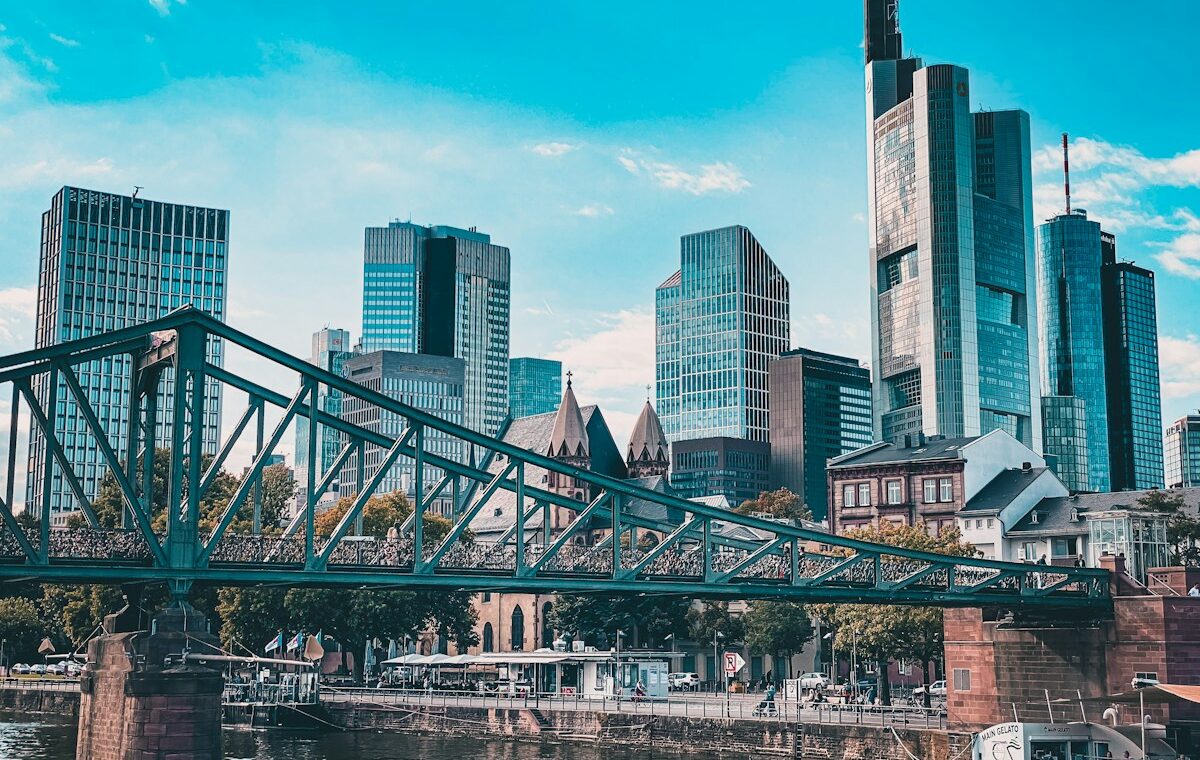 Frankfurt financial district illustrating Christine Lagarde’s ECB departure
