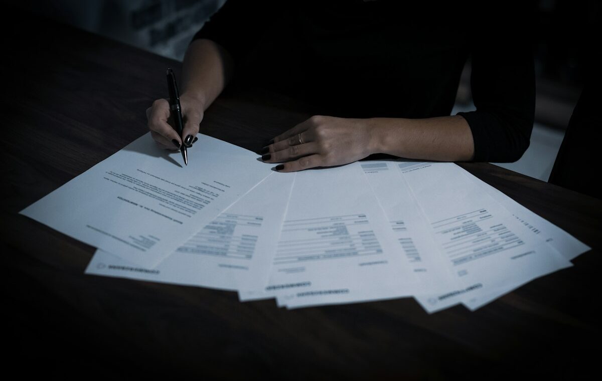 Analyst reviewing financial statements for free cash flow