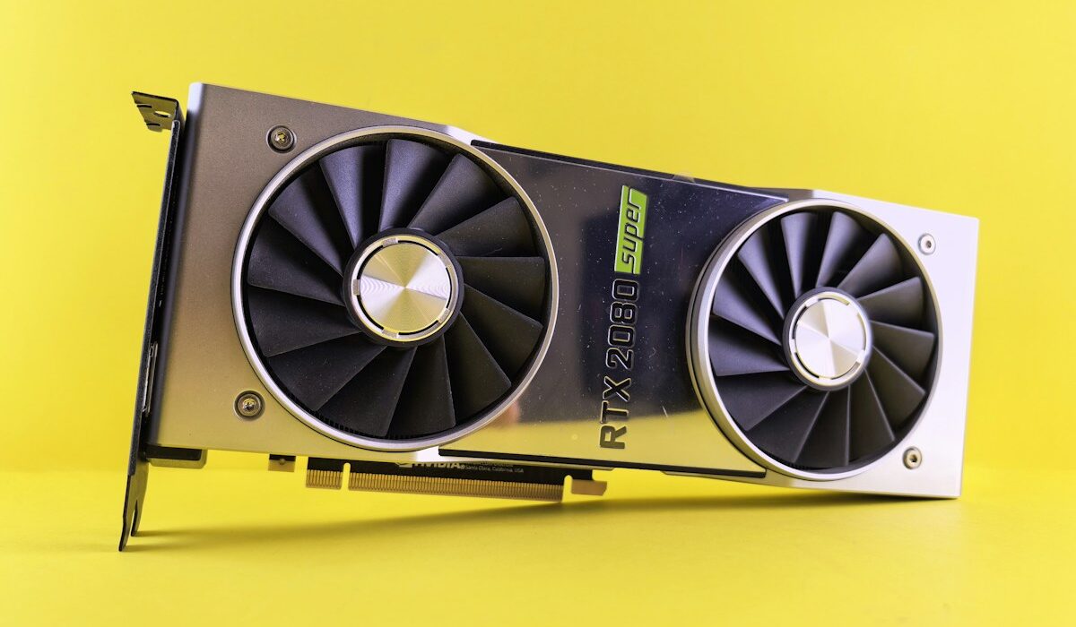 AI inference hardware represented by a graphics processor on a yellow background