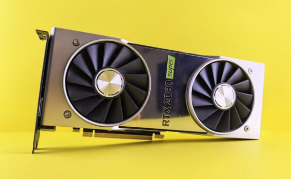 AI inference hardware represented by a graphics processor on a yellow background