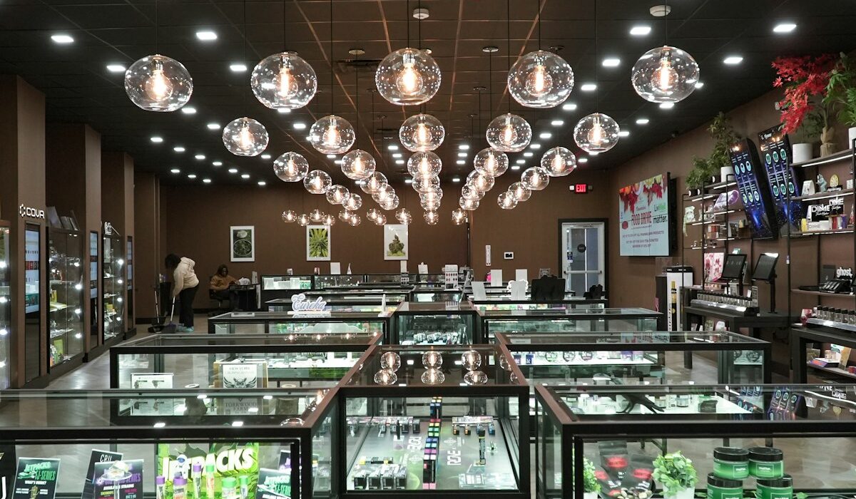 High Tide Chestermere acquisition represented by a cannabis retail interior