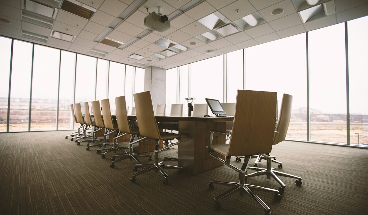 Institutional boardroom illustrating State Street's custody and asset-servicing business