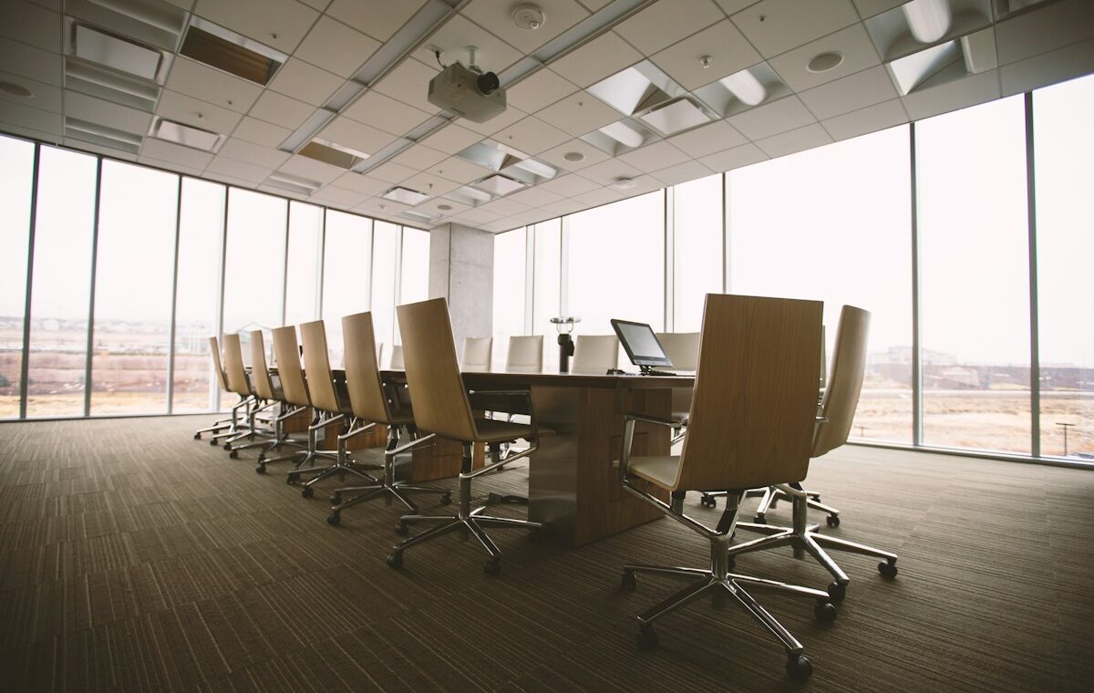 Institutional boardroom illustrating State Street's custody and asset-servicing business