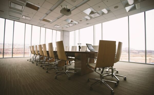 Institutional boardroom illustrating State Street's custody and asset-servicing business