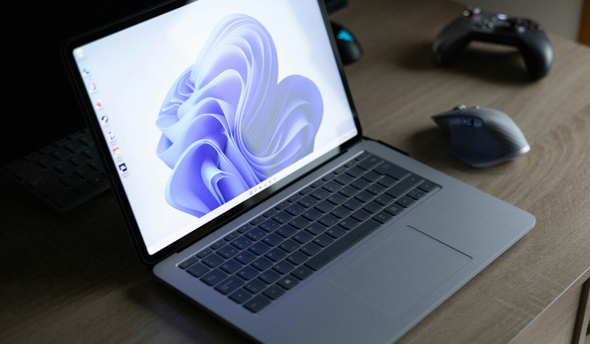 Laptop computer illustrating Microsoft and Nvidia local AI PCs