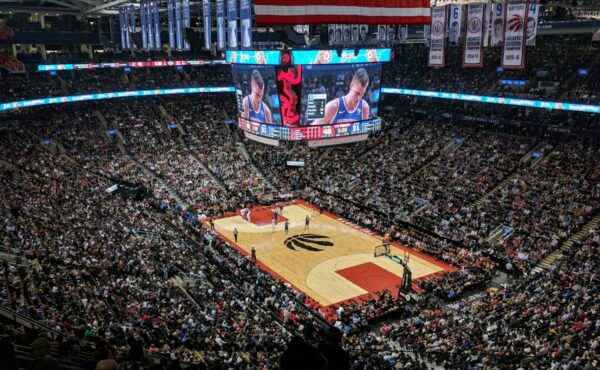 Professional basketball arena illustrating NBA prediction market oversight