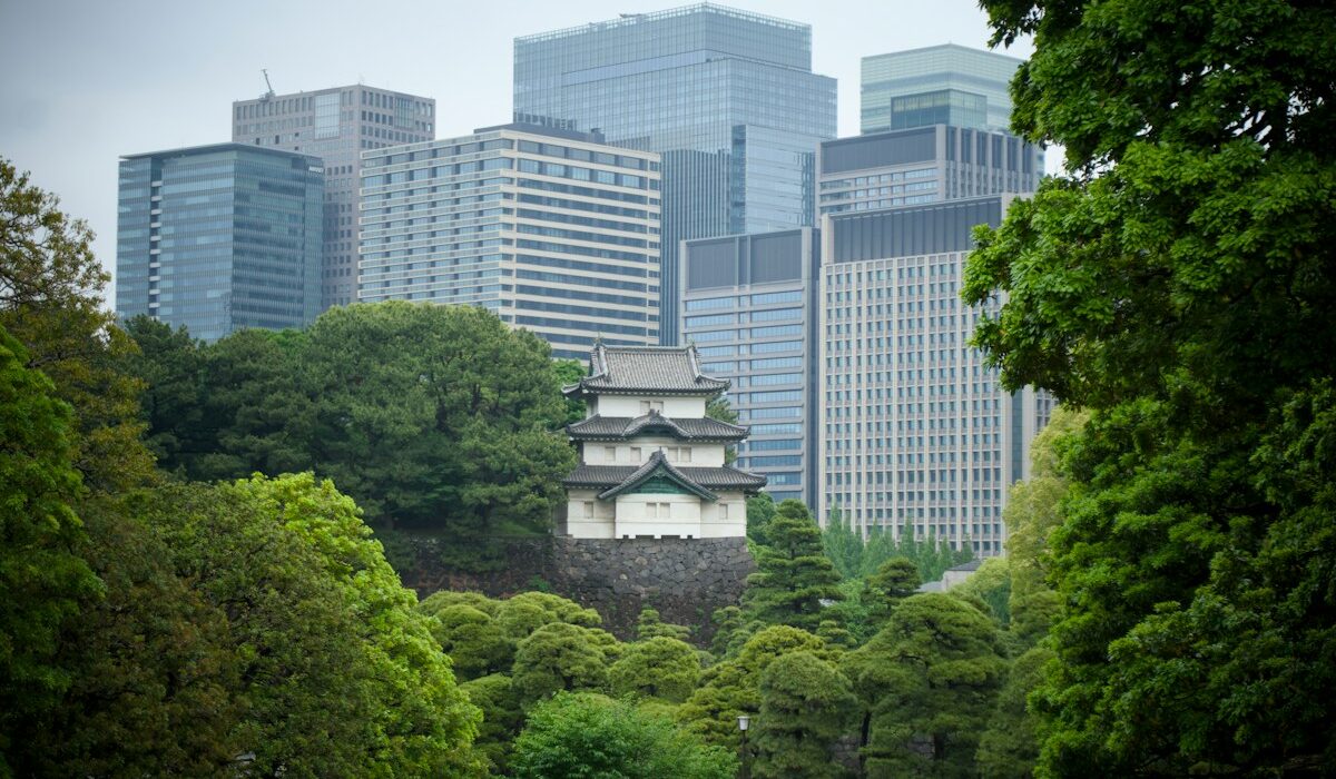 Tokyo’s financial district near the Imperial Palace, illustrating Prudential Japan insurance regulation.