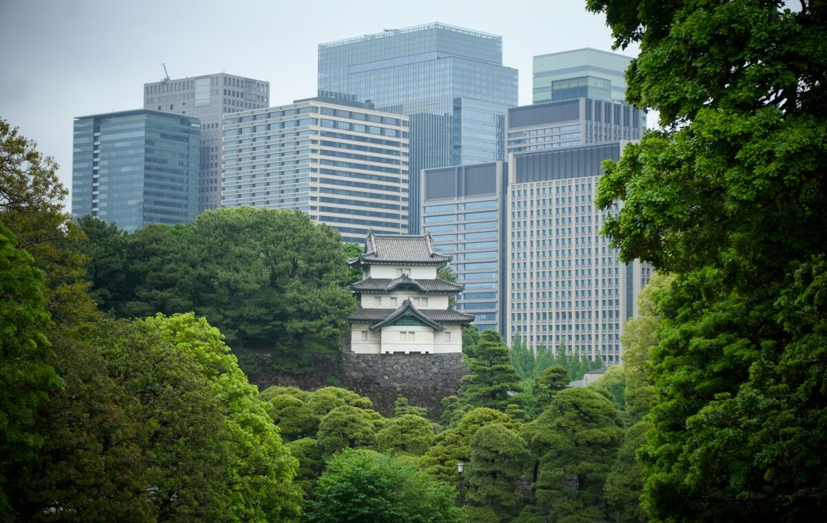Tokyo’s financial district near the Imperial Palace, illustrating Prudential Japan insurance regulation.