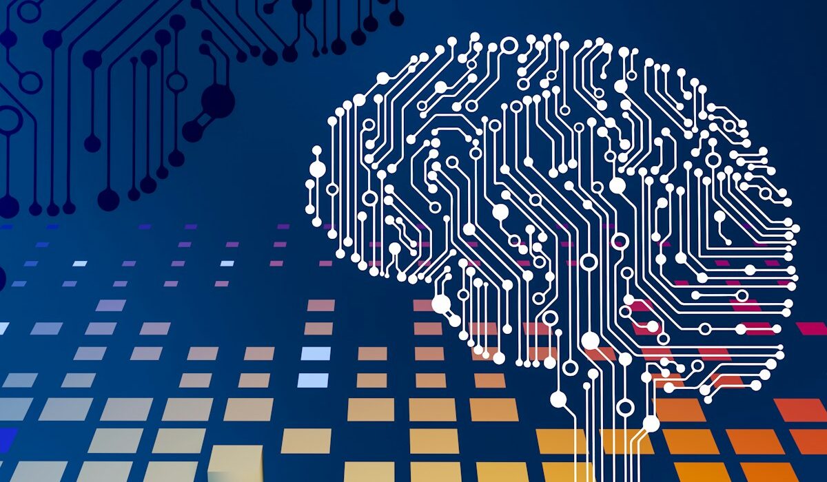 Circuit-style artificial intelligence graphic representing SEC examination focus on emerging technology