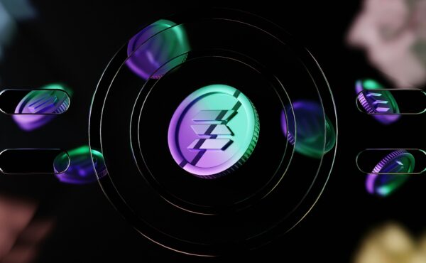 Solana blockchain-themed editorial photograph