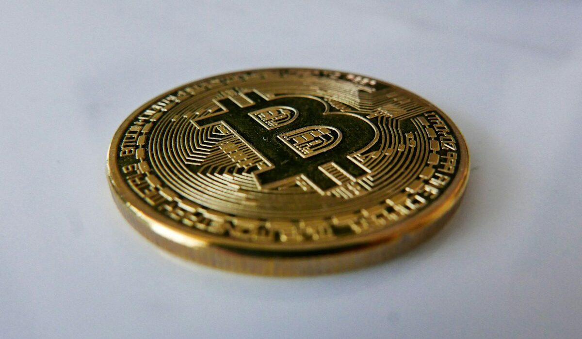Physical Bitcoin token representing a spot Bitcoin ETF investment
