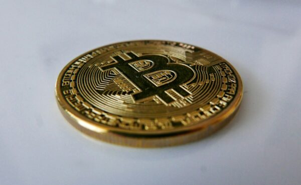 Physical Bitcoin token representing a spot Bitcoin ETF investment
