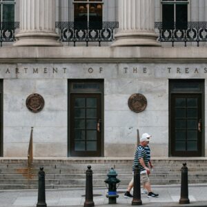 Exterior of the U.S. Department of the Treasury building in Washington