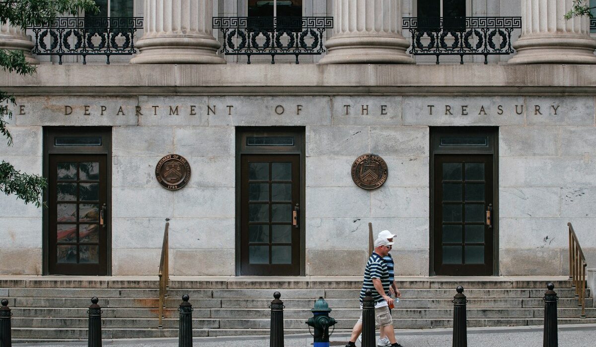U.S. Department of the Treasury building, issuer of Treasury Inflation-Protected Securities