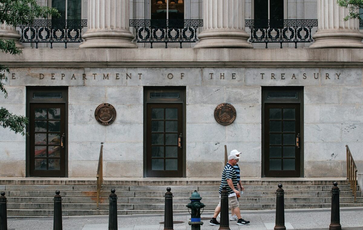 U.S. Department of the Treasury building, issuer of Treasury Inflation-Protected Securities