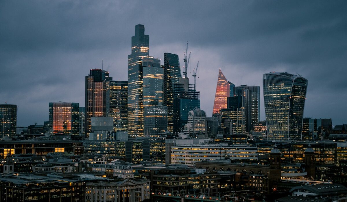 City of London financial district illustrating UK finance AI adoption