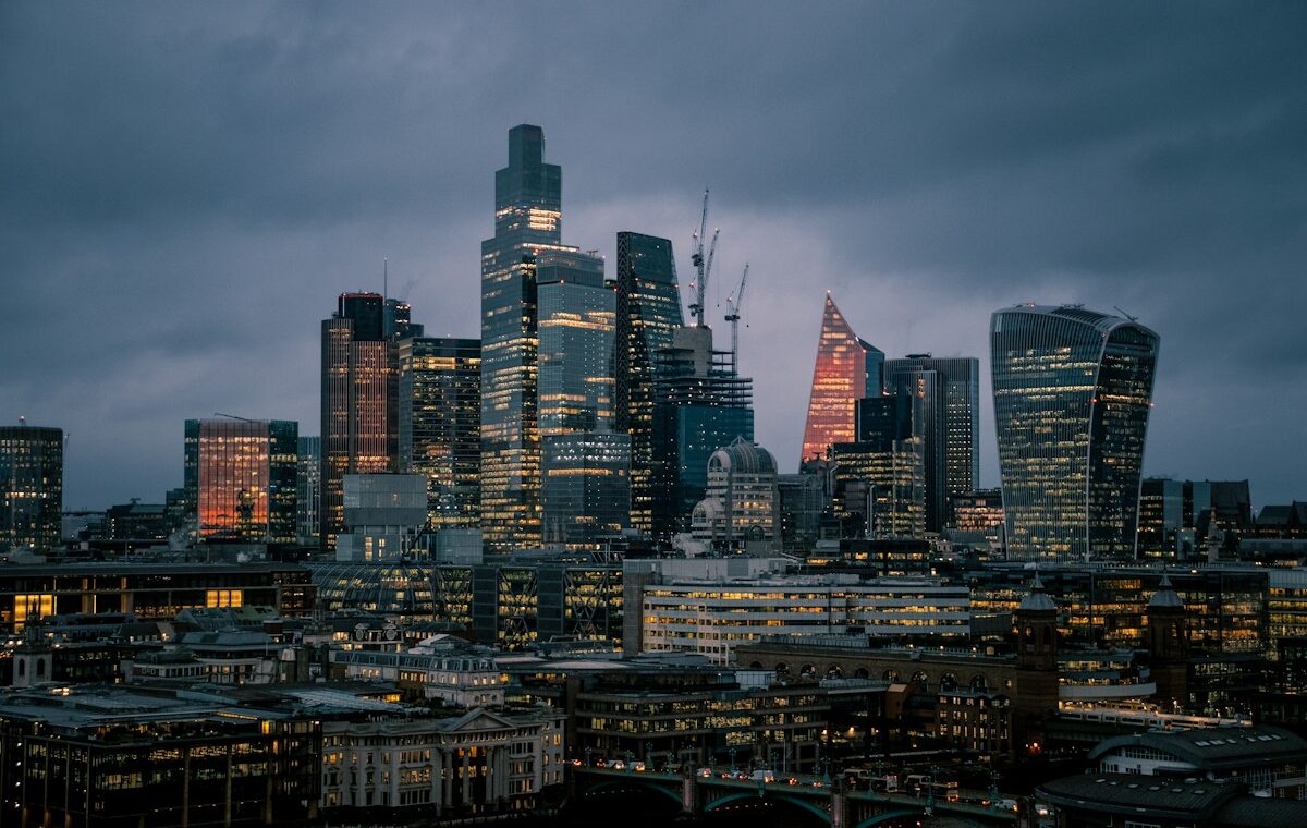 City of London financial district illustrating UK finance AI adoption