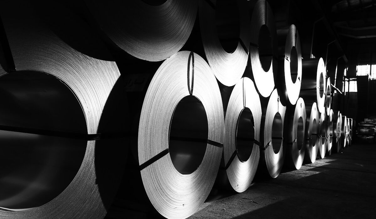 Steel coils representing Worthington Steel and Kloeckner operations