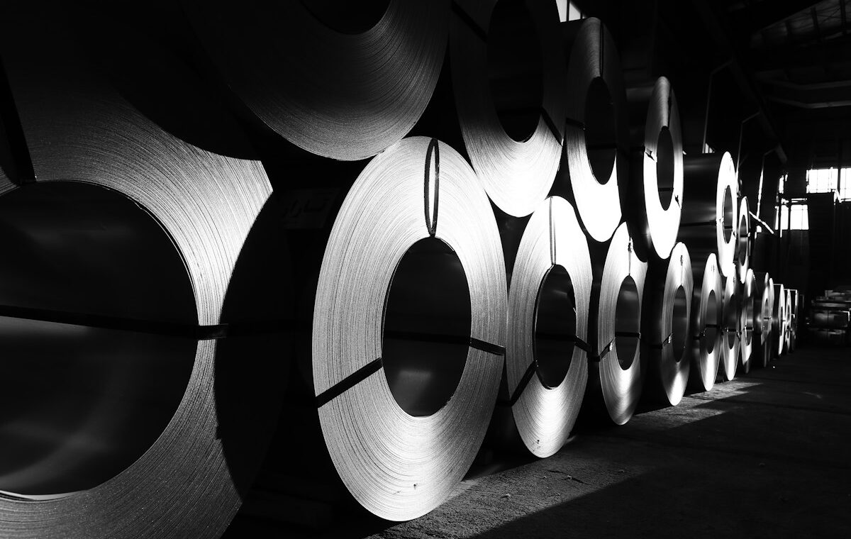 Steel coils representing Worthington Steel and Kloeckner operations