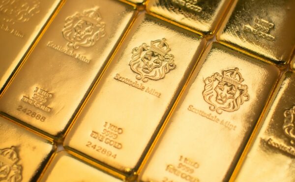 Gold bullion bars representing XGZ token backing